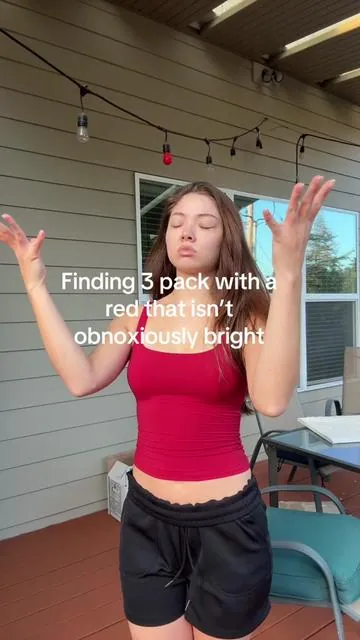 Bc what is w the orange hot red color like what if I want a muted red moment 😭 #top #tops #basic #basics #basictop #tanktop #tanktops #tanks#tanktopstyle #summeroutfit #summeroutfits 