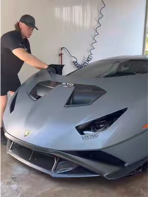 Satisfying Car Detailing ASMR 🔥👀 - Watch as the V+ Twisted Loop Drying Towel quickly absorbs water in a single swipe. The double layer, 1200 GSM microfiber quickly transports water up from the car's surface, for a faster, more efficient drying experience. - #cardetailing #autodetailing #autodetail #detailing #carwash #satisfyingvideos #carwashing 