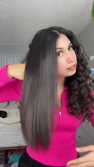 2 passes just for extra sleek straight  hair but I did several with one pass just to show you! 🤪 💕💕 @wavytalkofficial #wavytalk #hairstraightener #straighthair #besthairstraightener #hair #curlyhair #sleekstraighthair #shinyhair #dealsforyoudays #tiktokshopcreatorpicks #wavytalkhair #hairtransformation 