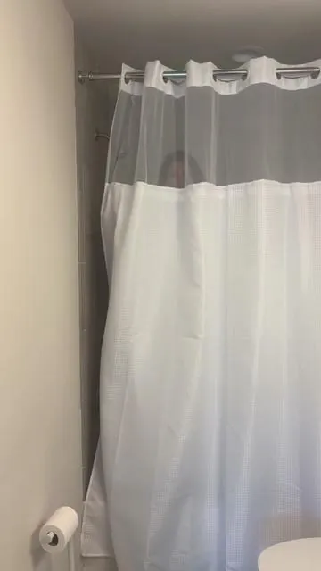 The shower curtain is a game changer #ShowerCurtain #ShowerLiner #BathroomDecor 