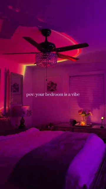 $10 plus freeeee shipping! This lamp changes the whole vibe of the room! #bedroomvibes #sunsetlamp #sunsetlamptrend #vibesonly 