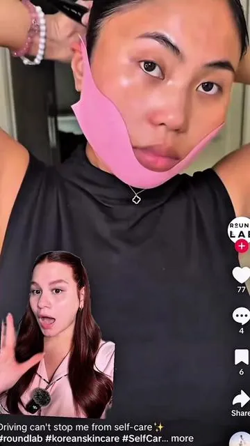 Un snatch jawline al estilo coreano 👀✨💛 ya sabemos porque tienen el rostro TAN perfecto @ROUND LAB 😮‍💨‼️ #roundlabpartner #roundlab #koreanskincare #vliftingmask 