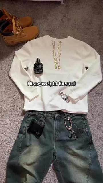 Size up on this tuff heavyweight thermal #thermal #longsleeve #baggyclothes #baggyfit #baggypants #baggy #streetwear #StreetFashion #outfitinspo #outfitideas #mensoutfitinspo #mensoutfitideas #affordablefashion #giftideas #giftsforhim #giftsformen #giftsforboyfriend 