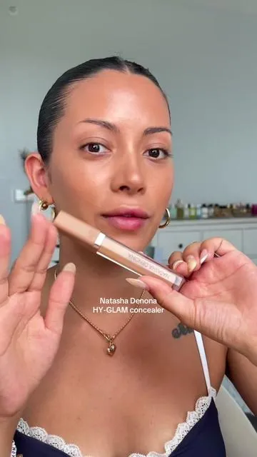 TikTok’s favorite concealer 😍🔥 @Natasha Denona HY-GLAM concealer in shade N7 #natashadenona #concealer #makeupreview #makeuptips #makeupover30 