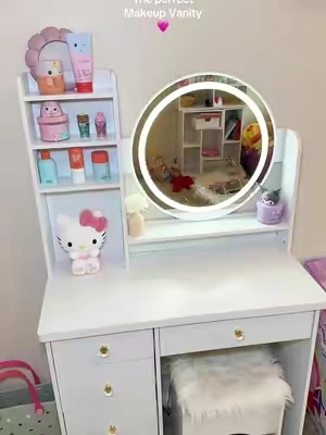 The perfect Makeup Vanity🩷 #Vanity #MakeUpVanity #KidsVanity #makeupdesk #VanityMirror #GiftForHer #TeenGift #KidsGift #TikTokShopCreatorPicks