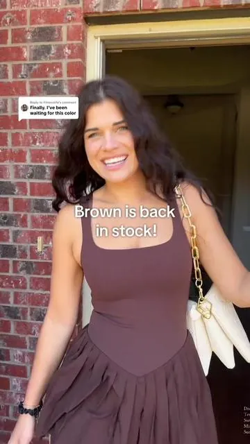Replying to @Fitnesslife now that the brownies back in stock I might  as well buy her own haha 139 5’8 wearing an xs #dresses #tennisdress #summerdress #minidress #romper #summerfashion #tiktokmademebuyit #falldealsforyou #dealsforyoudays @QINSEN 