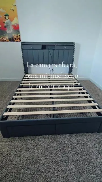 #cama #bed #bedroom #recamara #recamaras #bedwithstorage #bedwithcharging  #bedframe #bedframes #bedframestorage #loveit #summervibes☀️ #bedforkids  #bedforkidsandadults #bedforteenagers 