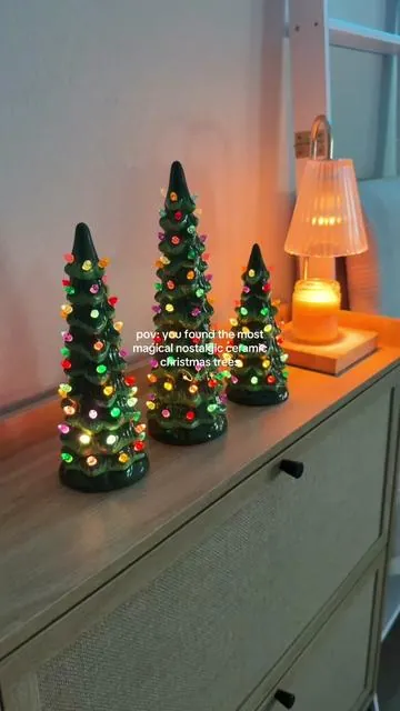 I needed them. the most magical ceramic christmas trees 🎄✨🥹#christmasdecor #nostalgicchristmas #christmasdecorations #christmastreedecor #christmas 