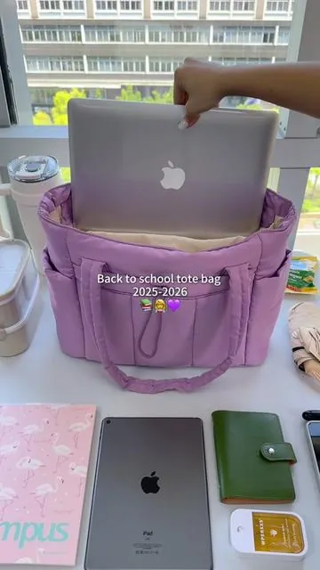 For the teacher who does everything , your bag should too #totebag #workbag #collegebag #tiktokshopbacktoschool #unibag #pufferbag #teacherbag 