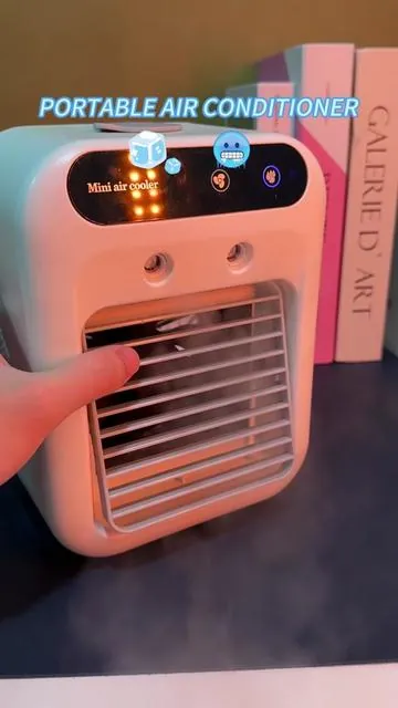 This USB rechargeable mini air conditioner fan is the real deal - dual mist mode, strong cooling, quiet, and portable! Perfect for bedrooms, dorm rooms, and small spaces. Stop sweating and start chilling❄️ #MiniAirConditioner #PortableAirCooler #RoomCoolingHack #USBRechargeableFan #3in1Cooler