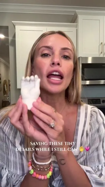 Found on TikTok Shop 🥹 this was surprisingly easy and the result… I cried. #babysfirstbirthday #babyhandcasting #corememories #keepsakemold  #babykeepsake #sentimentalgifts #babymilestones 