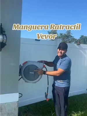 Manguera retráctil de marca Vevor #vevor #retractablehose #gardenhose #waterhose #garden #vevor #vevortools @Vevor_US 