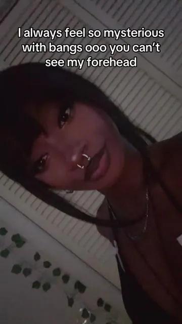 Dont be like me frying your natural hair for bangs click the orange shopping cart instead! 😭 #foryoupage #fyp #wlw #wuhluhwuh #softgrunge #altmakeup #softgrungemakeup #makeup #angeliicxrose #fypシ #alt #outfitinspo #bikinimodel #bikini #piercingtok #septum #grunge #piercings 