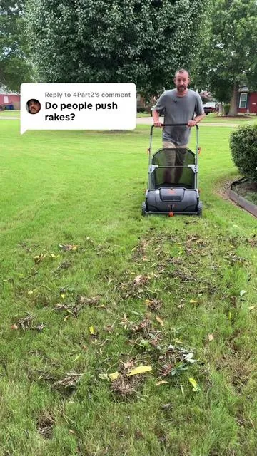 Replying to @4Part2 Vevors Lawn Sweepers make cleaning your lawn a breeze #vevor #lawnsweeper #lawncare #yardwork #tiktokshopsummerturnup #tiktokshopcreatorpicks #backtoschool 