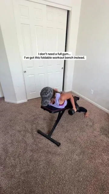 Replying to @mooseman2002 All I need for my home workouts is this @OPPSDECOR foldable workout  bench and some dumbbells 💪 ##foldablebench##homegymsetup##fullbodyworkout##adjustablebench##foldableworkoutbench##workoutfromhome##spacesavinggym##tiktokshopfinds##homefitnessequipment