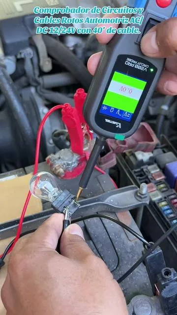 Comprobador de circuitos y cables rotos automotriz ac/dc 12/24v con 40’ de cable para el taller de mecánica. #circuittester #powerprobe #circuitbreakerfinder #breakerfinder #tiktokshopbacktoschool #tool #electrician #carrepair #electrician 