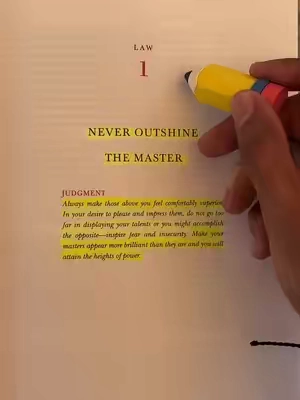 Never Outshine The Master. #books #48lawsofpower #BookTok #manipulation #LearnOnTikTok #fypシ 