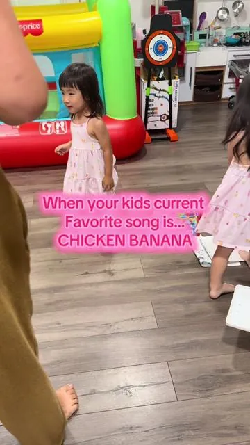 They love the Chicken Banana 🐓 🍌 song.  Found these cute plushies for them.  #chickenbanana #toddlers #haydenhanbyuloh #hayliehanbeitoh #currentobsession #fyp 