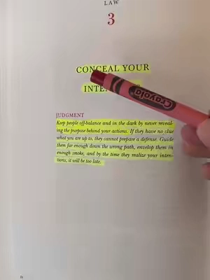 Conceal Your Intentions #books #48lawsofpower #BookTok #manipulation #LearnOnTikTok #fypシ #tiktokshop 