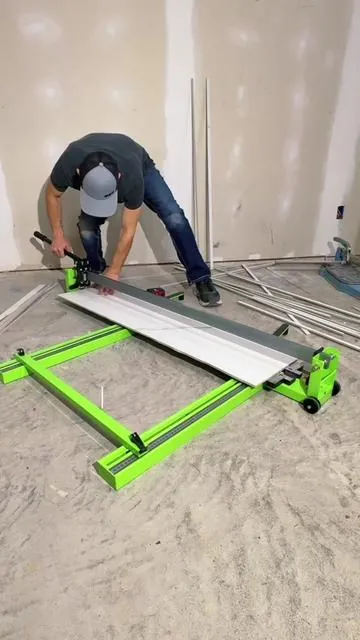 Ripping massive porcelain slabs clean & fast — this green beast makes it look easy. Cuts smooth, no chips, all for a fraction of the cost. #vevor #tilecutter #porcelaintile #tiletools #tilersoftiktok