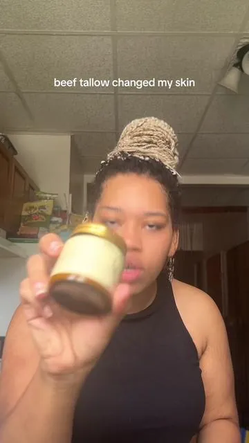 Does beef tallow really work? Chileeeeeeeeeeeeeee it changed my skin! #beeftallow #skincare 