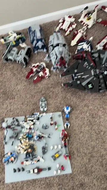I’m definitely grabbing more shelves the more my collection grows. How do you guys display your Lego sets ? #LEGO #legostarwars #legotiktok #legos #garage #viral #clonewars 