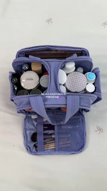 Almost sold out 💜✨ spacious and well organized ☁️ I love the 4-in-1 design ✨so SMART✨#bagsmart #tiktokshopbacktoschool #toiletrybag #makeupbag #travelhack 