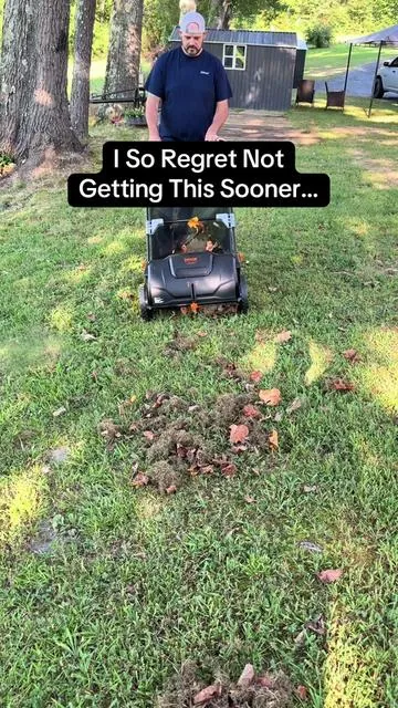 @vevor shop lawn sweeper making it fast and easy! #vevor #vevortools #lawncare #lawnsweeper #lawntok #yardwork #tiktokshopcreatorpicks