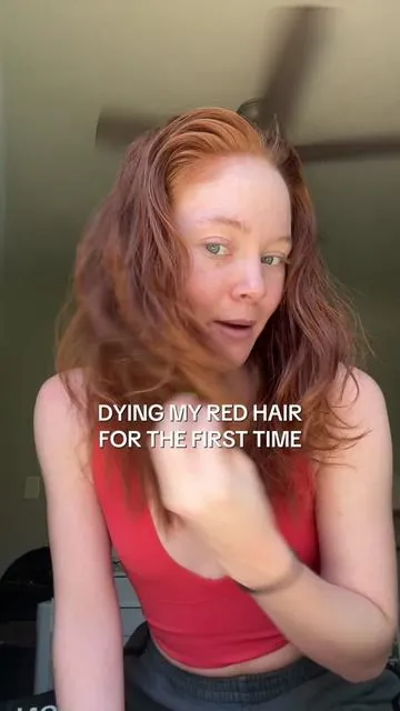 Dying my red hair for the first time 😭🫣 @dpHUE #dphue #hairgloss #redhead #ginger #hairproducts #hairtok #redhair #hairdye #semipermanent #semipermanenthairdye #dyingmyhair #tiktokmademebuyit 