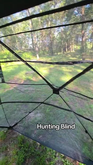 Hunting Blind That Is See Through From The Inside And Camo Concealed on The Outside. @tideweofficial #hunting #deerhunting #huntingblind #deerstand #camo 