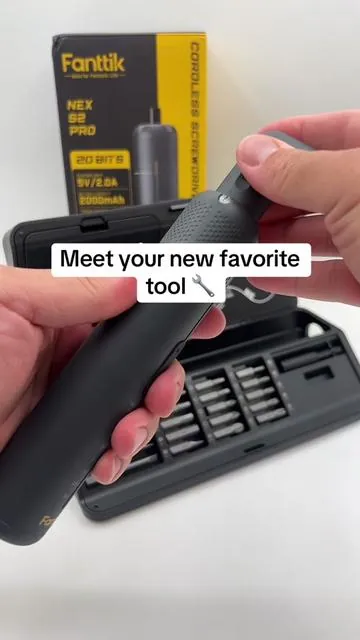Upgrade your DIY game with the Fanttik S2 Pro Electric Screwdriver ⚡️ 7 torque settings, 20 magnetic bits & a 90° angle adapter for those impossible spots 🔧 Perfect for furniture assembly, home repairs, and tech projects. Compact, cordless, and built for precision. #Fanttik #ElectricScrewdriver #DIYTools #HomeImprovement #ToolTok #HandymanEssentials #TechTools