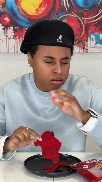 Trying VERY SPICY beef jerky! 🥵 #elranchito #beefjerky #reaction #viral #review #foodie #fyp 