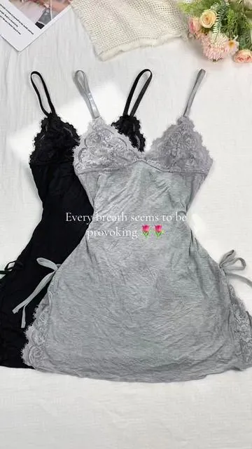 Every breath seems to be provoking.🫣🫣 #DealsforYouDays#spotlightfinds #dress#nightdress #Comfortable #minidress#lacedress #2pieceset #twopieceset#Womendress#Lace#Cami#SleepDress#ThongSet#Cute  #Soft #Elegant #Adjustable  #Nightgown#AllSeasons#Women #Nightwear#PajamaSets #summer#summerdress#Womenswear#Breathable#outfit#Loungewear#girldress#girl#Pajamaparty#pjset#Thong #PantySet#fyppppppppppppppppppppppp #viral #trending #tiktokshop #tiktokmademebuyit #tiktokshopblackfriday #tiktokshoploveatfirstfind #ymj