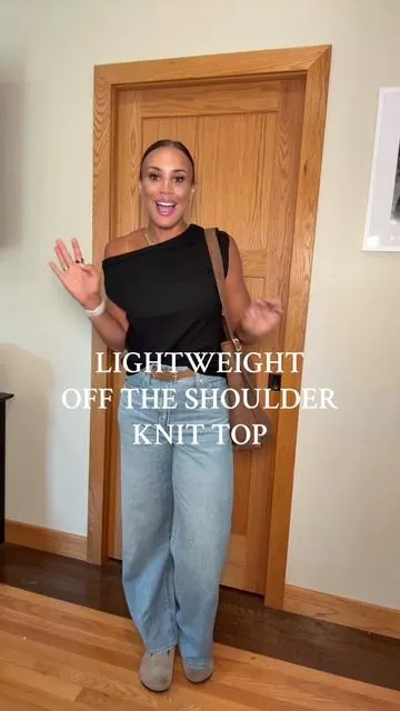 @Uaneo off the shoulder shirt! Knit, lightweight and comes in lots of colors! Perfect summer transition piece! #offtheshouldertop #offtheshoulder #offtheshouldersweater #top #knittop #midsizefashion #fashionover30 #fashionover40 #TikTokshopbacktoschool 