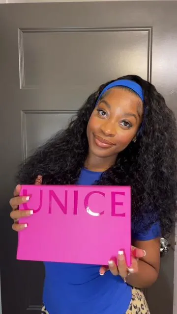 I lovee headband wigs 💜  @UNice Hair @UNICE HAIR OFFICIAL 💕 #fyp #unicehair #wigtok #headbandwig #naturalhair 