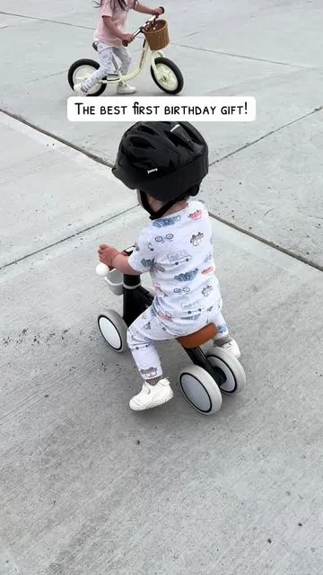 My son uses his balance bikes more than any other toys. They are so great for riding inside and outside! The back wheels light up and it has the cutest little basket on the front. I also just saw that the pink one is only $30 right now, and they have free shipping! 🤭 #balancebike #1stbirthday #toddlergifts #1stbirthdaygift #favoritetoy 