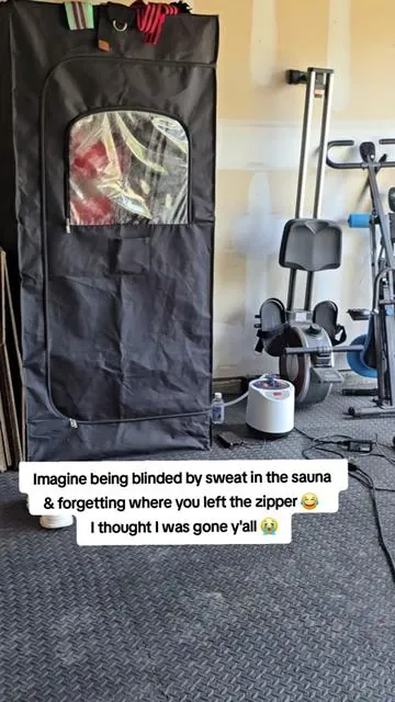 man I almost turned everything over💀 I can't take myself serious 😂 #fyp #sauna #tiktokshop #panic #funny 