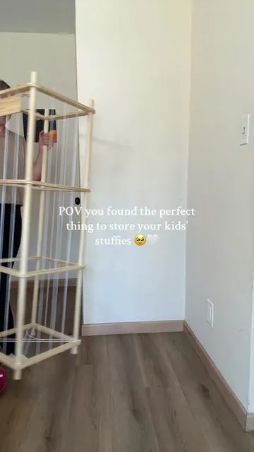 I thought my kids had too many stuffed animals, but it turns out we just didn’t know where to store them!!   #stuffedanimalzoo #kidsstorage #kidsgifts 