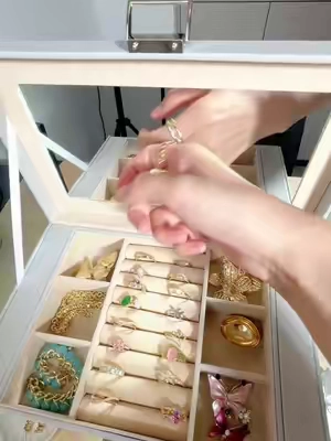 So beautiful jewelry box #JewelryStorage #jewelrybox #jewelryorganizer #jewelrybusiness 