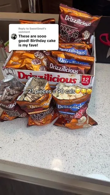 Replying to @SweetSmell i filled the bags more to get a better view of them #drizzilicious #lowcalorie #latenightsnack 