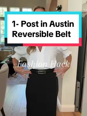 Elevate any outfit with a stylish vegan leather belt. I love these because they are reversible and size inclusive.  #belt #belts #reversible #veganleather #leatherbelt