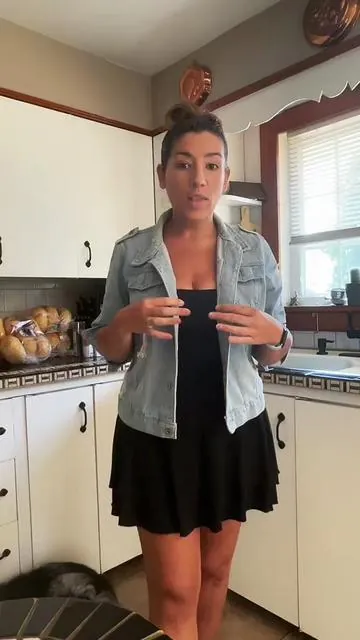 I will forever rave about this Jean jacket! It’s so soft and not stiff like others I have had. This is my go to for any dress #fashion #jeanjacket #viral #summerlooks #weddings 