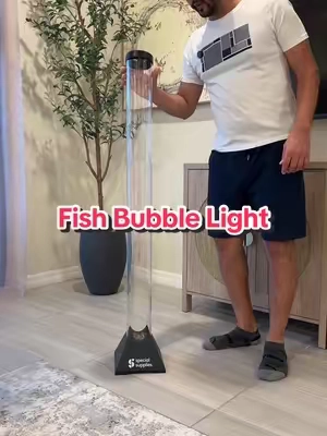 This Aquarium makes my kids to come down and go to sleep 😴 #aquarium #kidsaquarium #aquariumsensory #fishbubblelight #floorlamp #lampforkids #kidslamp #tiktokshopcreatorpicks 