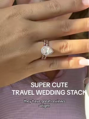 I was not expecting to love this ring so much that I don’t want to put my real one back on. How gorgeous and great quality! #jewelry #traveljewelry #teardropring #weddingstack #affordablejewelry
