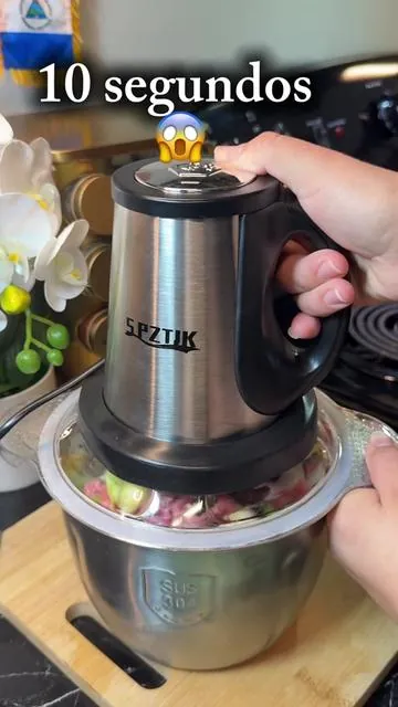 El mejor triturador, carne molida en 10 segundos 😱#tiktokshop #carritonaranja #triturador #recetas #usa 