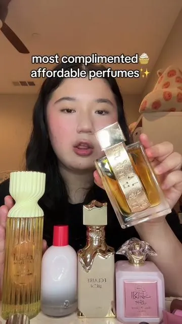 Long lasting affordable perfumes🧁🍓✨  COMPLIMENT MAGNET edition spanning from classy vanilla girl perfume edible vanilla smell like a snack perfume like gourmand caramel strawberry marshmallow perfume and ofc glossier you perfume im obsessed with my Arab perfumes and glossier bc they’re not super expensive but they’re long lasting are some of my most complimented perfumes and affordable scents that will have you smelling good and yummy hehe #smelllikeasnack #smellgood #perfumetok #affordableperfume #vanillagirl 