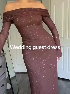 This is so gorgeous. I need in every color #weddingtok #weddingguestdress #weddingattire #formaldress #elegantdress 