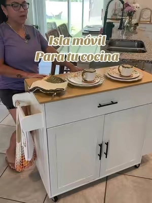 Isla móvil para tu cocina #KitchenHacks #kitchen #kitchen #kitchengadgets 
