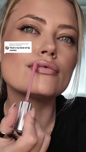 Replying to @Amanda Suarse 40+ beauty @maccosmetics knows how to do a lipgloss lip combo #maccosmetics #lipglassair #snobbishlipglass #lipgloss 