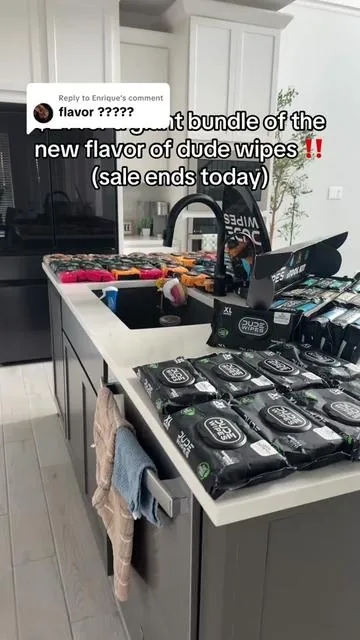 Replying to @Enrique $21 for a giant bundle of the new flavor of dude wipes ‼️ (sale ends today) #dudewipes #wetwipes #wipes #flushablewipes #dudewipesformen @dudewipes 